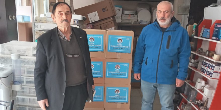 Amatör futbol kulüplerine Ramazan kolisi dağıttılar