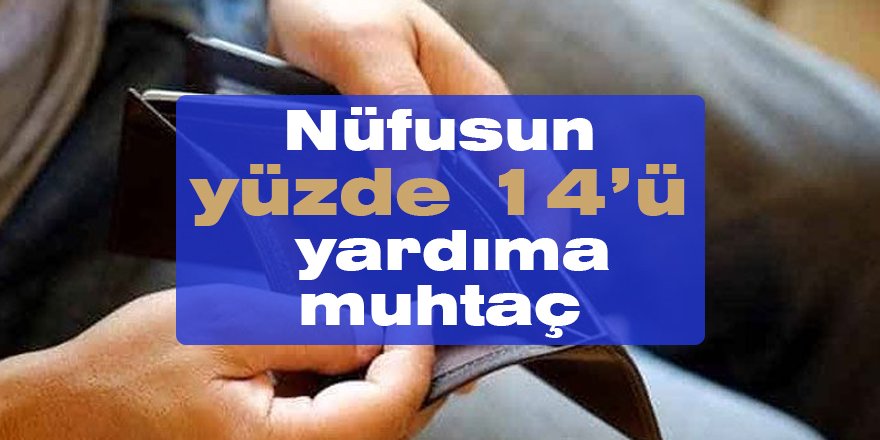 Nüfusun yüzde 14’ü yardıma muhtaç