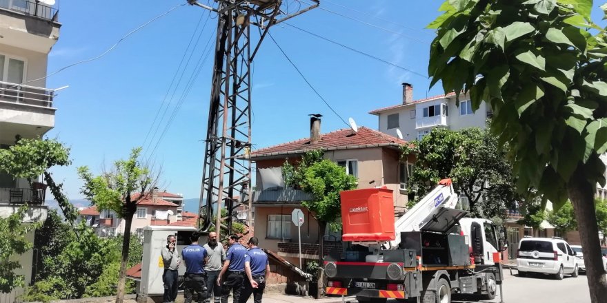 Elektrik trafosunda yangın çıktı