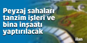 Peyzaj sahaları tanzim işleri ve bina inşaatı yaptırılacak