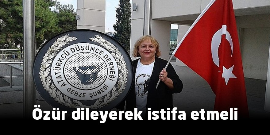 Özür dileyerek istifa etmeli