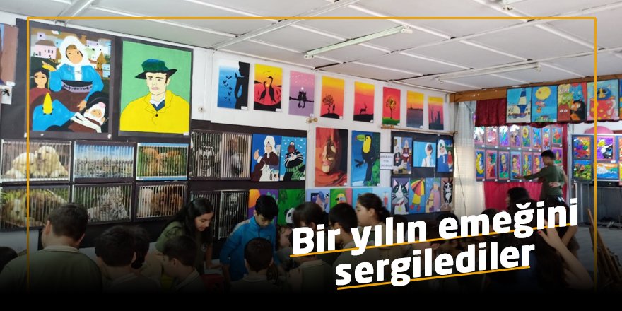 Bir yılın emeğini sergilediler